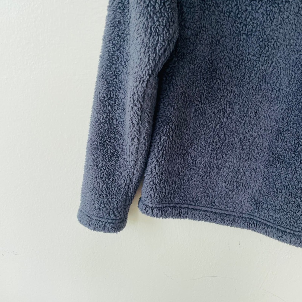 Patagonia Los Gatos 1/4 Zip Charcoal Gray Fleece Teddy Zip up Size S - Picture 5 of 11